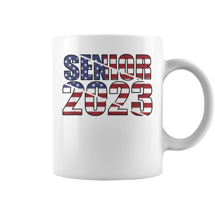 Class Of 2023 Usa Senior 2023 American Flag  Coffee Mug