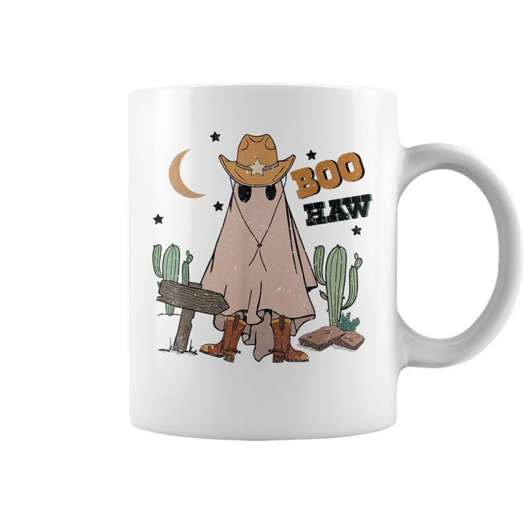 Cowboy Boo How Retro Ghost Halloween Costume Desert Cactus  Coffee Mug