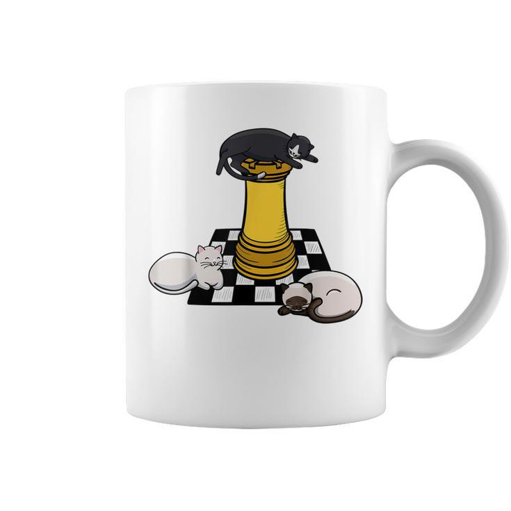 Cute Chess CatManga Style For Chess Player Coffee Mug
