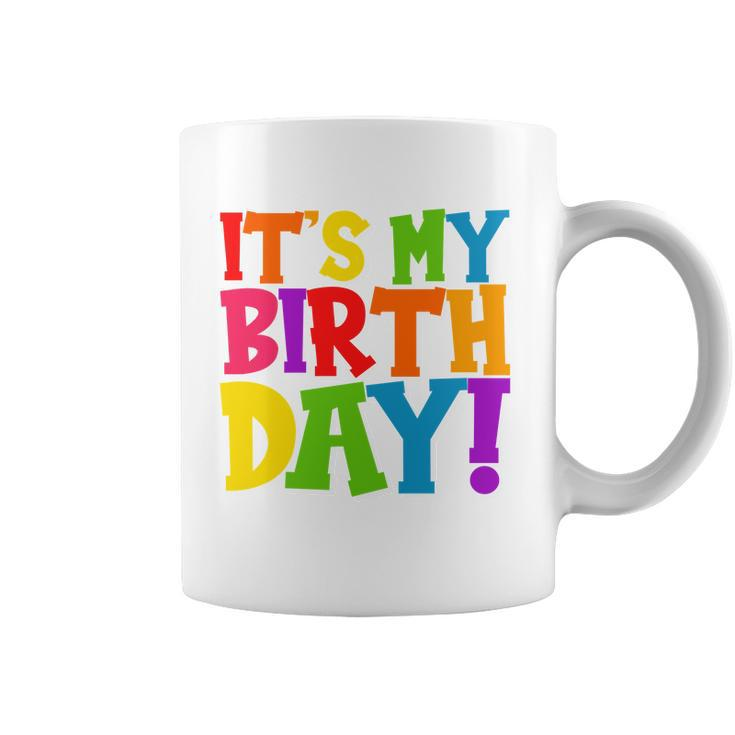 Cute Colorful Its My Birthday Coffee Mug