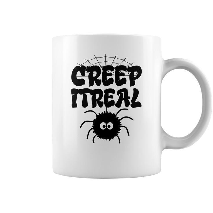 Cute Creep It Real Spider Halloween Present Coffee Mug