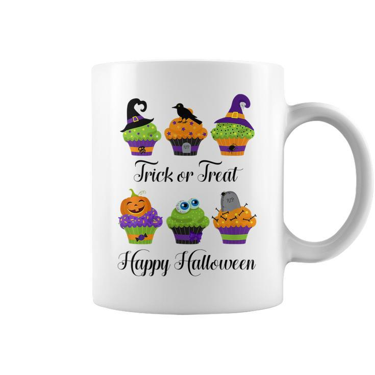 Cute Trick Or Treat Happy Halloween Cupcake Assortment Gift  Coffee Mug