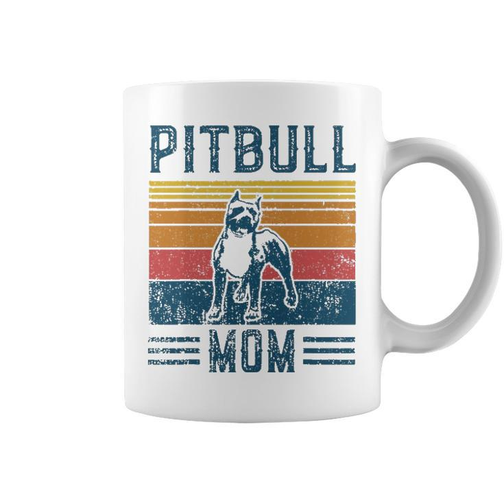 Dog Pitbull Mom   Vintage Pitbull Mom  Coffee Mug