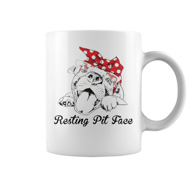 Dog Pitbull Resting Pit Face For Dogs  Coffee Mug