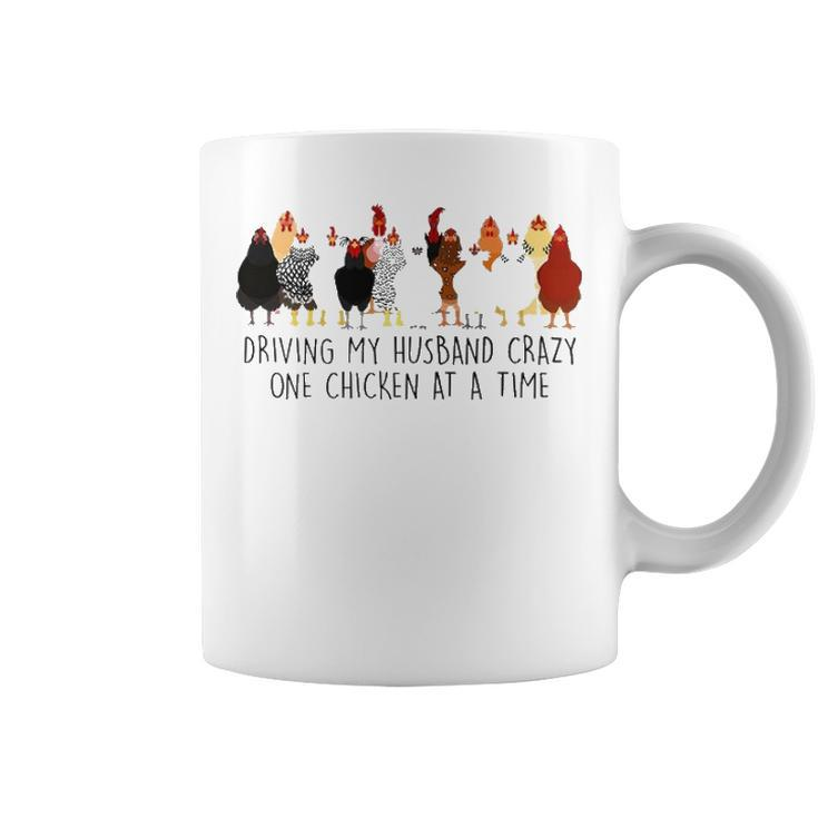 Driving My Husband Crazy One Chicken At A Time V2 Coffee Mug