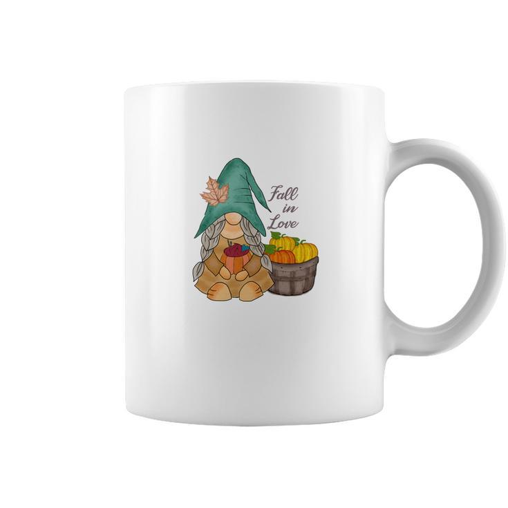 Fall In Love Gnomes Pumpkins Basket Coffee Mug