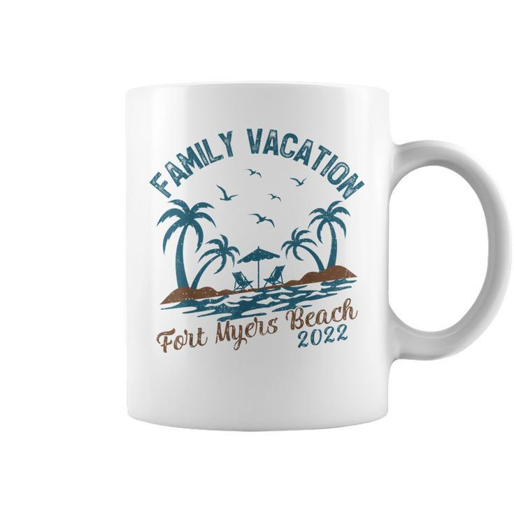 Family Vacation 2022 Palm Tree Florida Fort Myers Beach  Coffee Mug