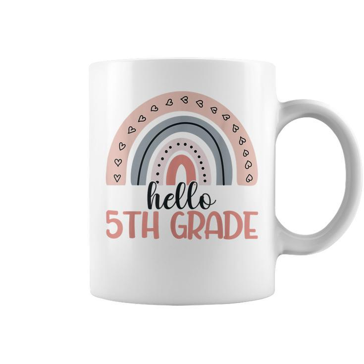 Fifth Grade Boho Rainbow Teacher Student Hello 5Th Grade  Coffee Mug