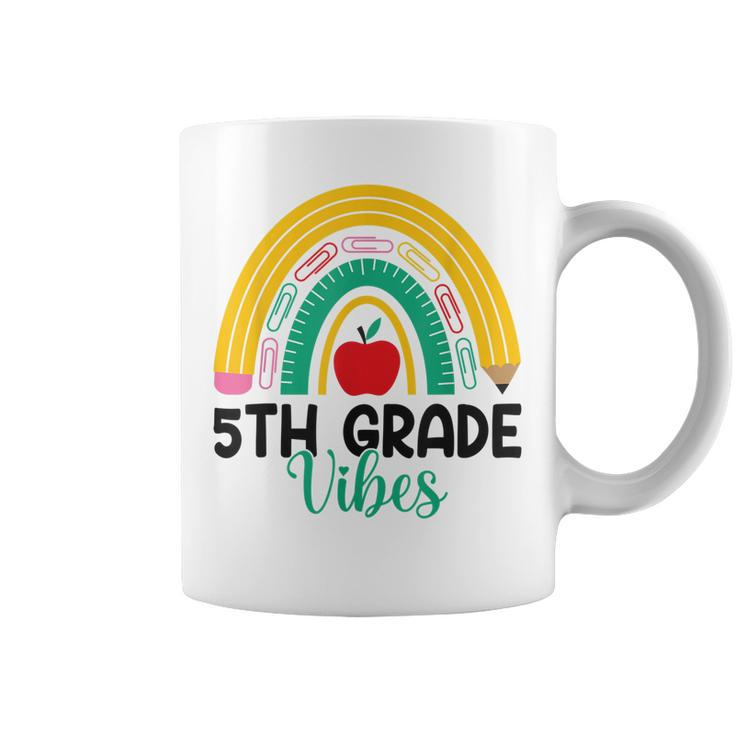 Fifth Grade Rainbow Teacher Back To School 5Th Grade Vibes  Coffee Mug