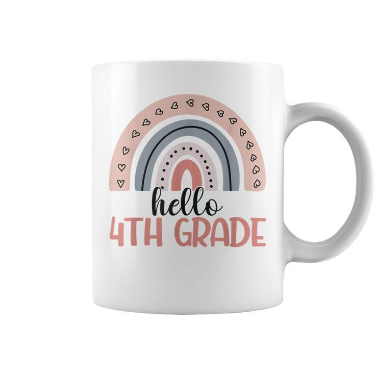 Fourth Grade Boho Rainbow Teacher Student Hello 4Th Grade  Coffee Mug