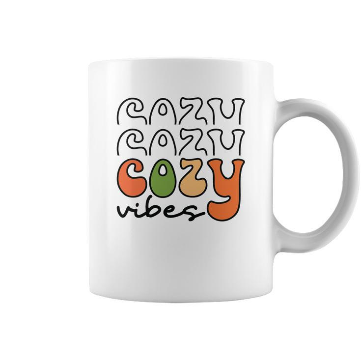 Funny Cozy Vibes Thanksgiving Fall Coffee Mug