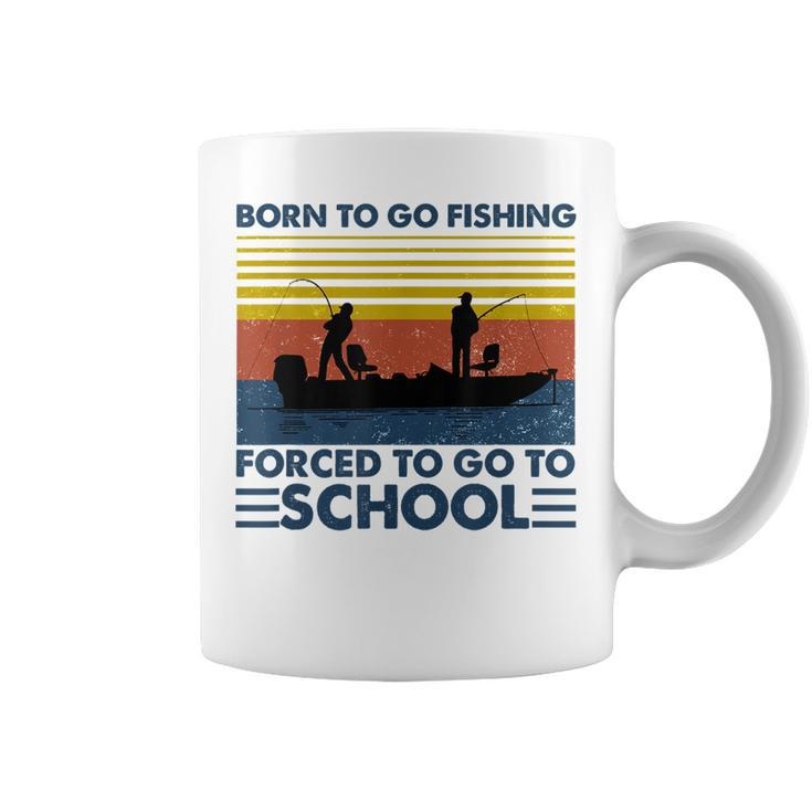 Funny Fishing Bass Fish Fisherman Kids Born To Go Fishing  Coffee Mug