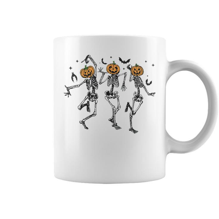Funny Halloween Pumpkin Dancing Skeleton Costume Women Men  Coffee Mug