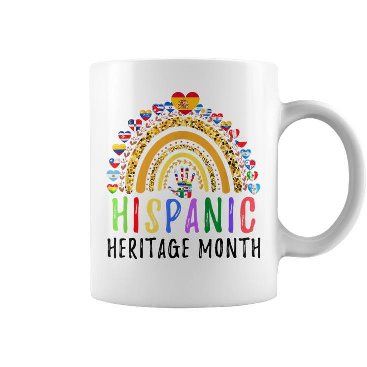 Funny National Hispanic Heritage Month Rainbow All Countries  Coffee Mug