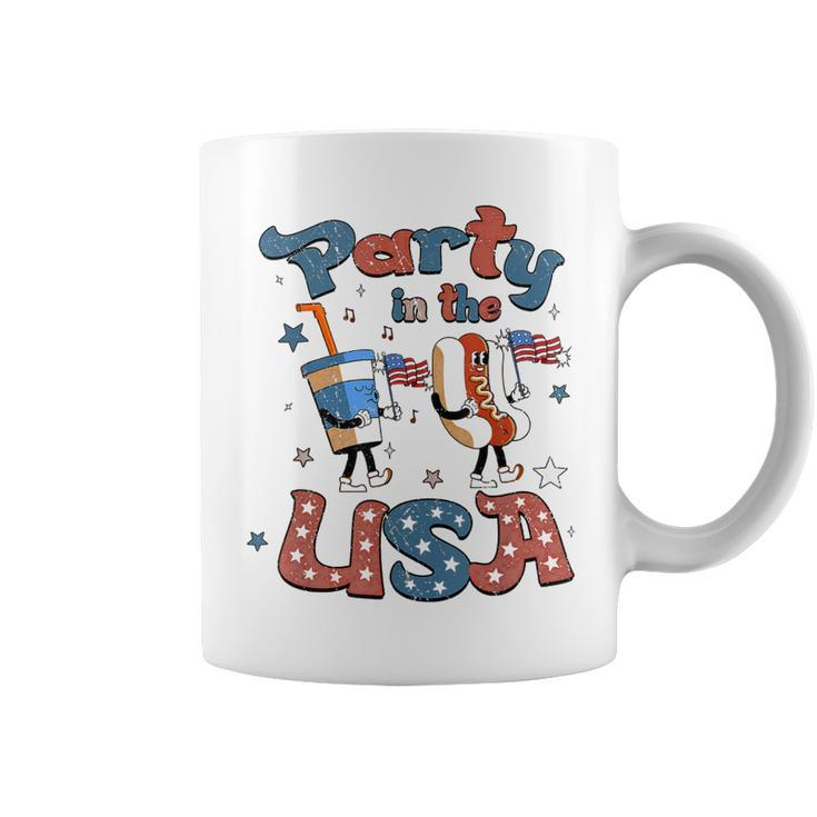 Funny Party In The Usa 4Th Of July Hot Dog Patriotic Kid  V2 Coffee Mug