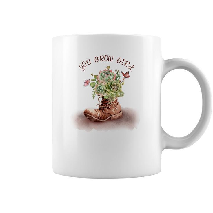 Gardener You Grow Girl Wildflowers Custom Coffee Mug