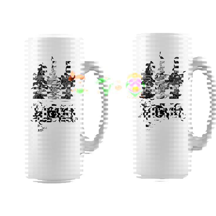 Gnome Witch Halloween Gnome Mummy Vampire Pumpkin Bleached Coffee Mug