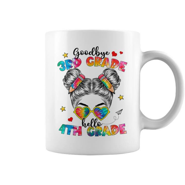Goodbye 3Rd Grade Hello 4Th Grade Messy Bun Teacher Kids  Coffee Mug