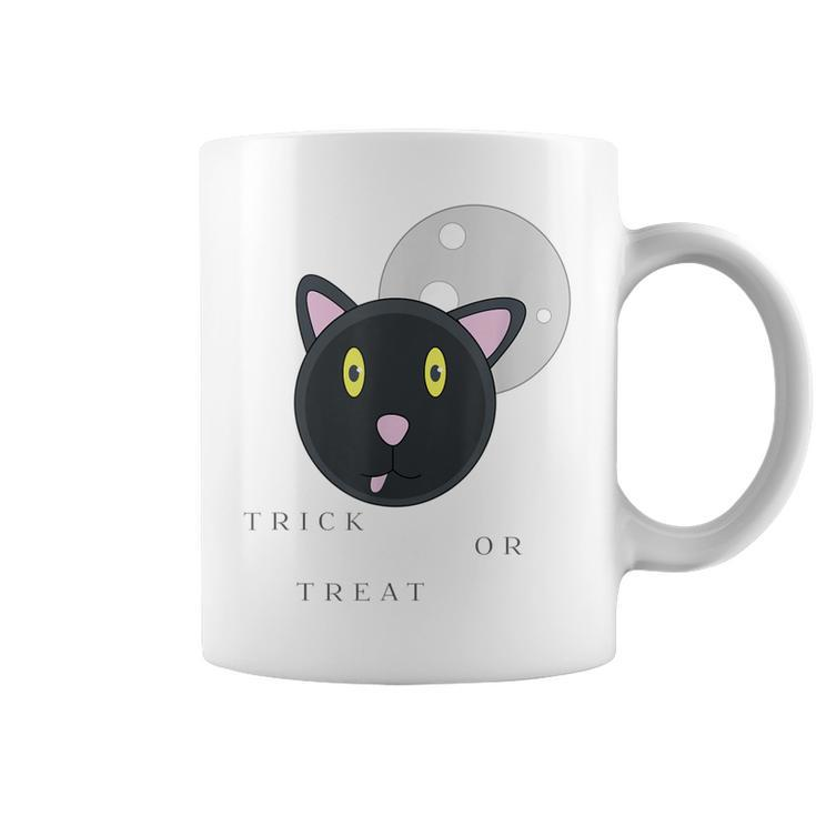 Graphic Black Cat Halloween T  - Trick Or Treat Coffee Mug