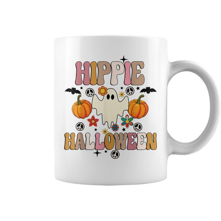 Groovy Hippie Halloween Cute Ghost Halloween Retro Vintage  Coffee Mug