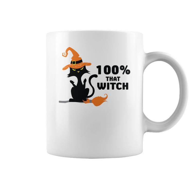 Halloween 100% That Witch Cat Funny Gift Coffee Mug