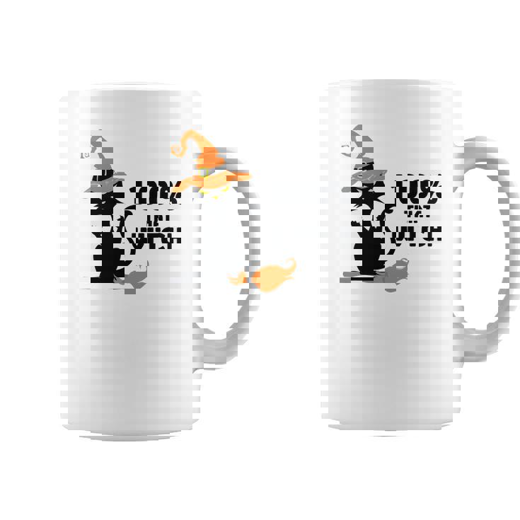 Halloween 100% That Witch Cat Funny Gift Coffee Mug