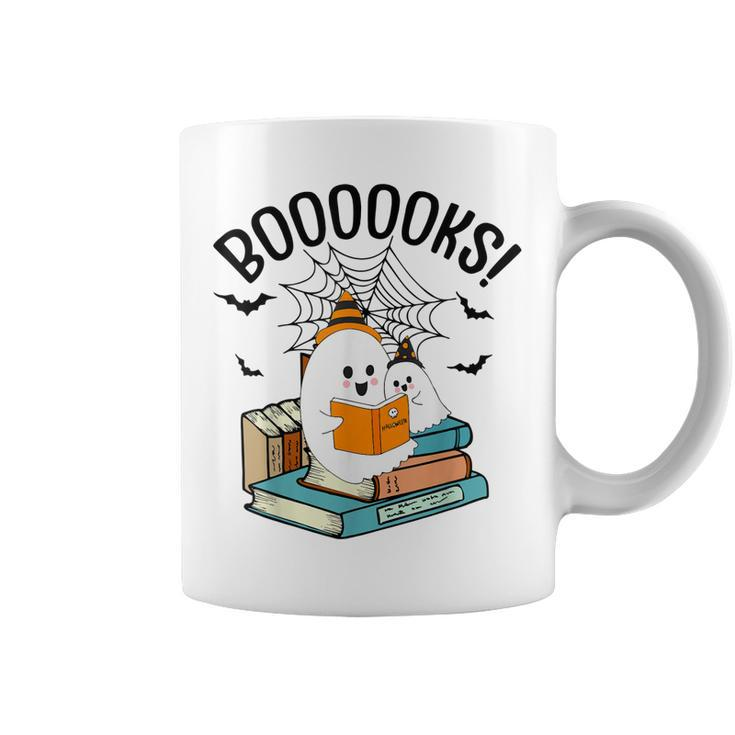 Halloween Booooks Ghost Reading Boo Read Books Library  V5 Coffee Mug