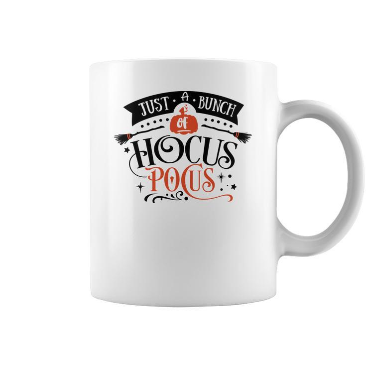 Halloween Just A Bunch Of Hocus Pocus Black And Orange Design Coffee Mug
