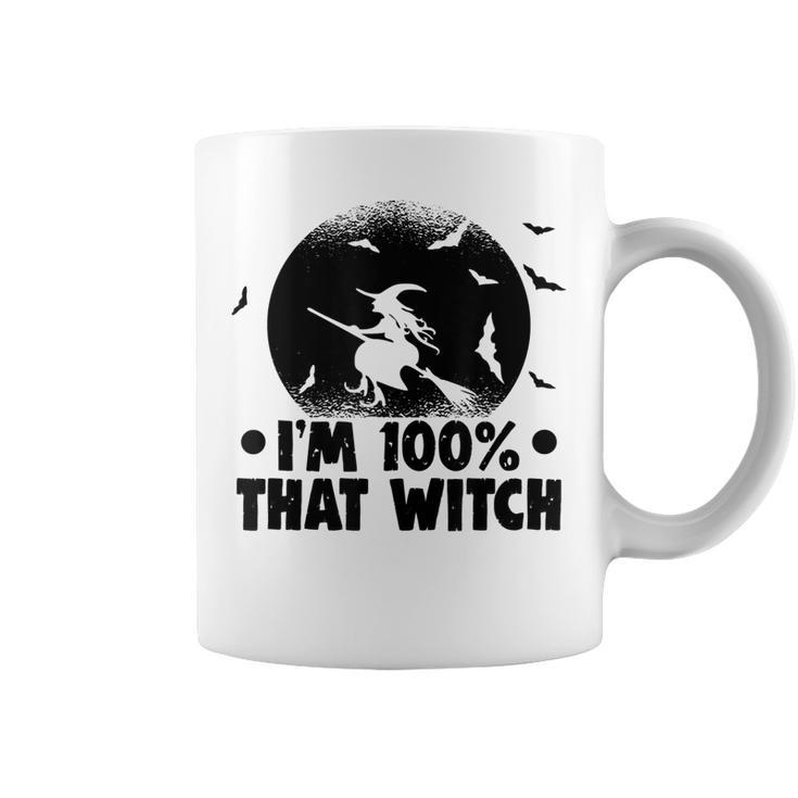 Halloween Party Im 100 That Witch Spooky Halloween  Coffee Mug