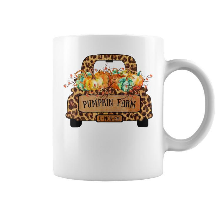 Halloween Pumpkin Farm Farmer Leopard Truck Farmers Wife  Coffee Mug