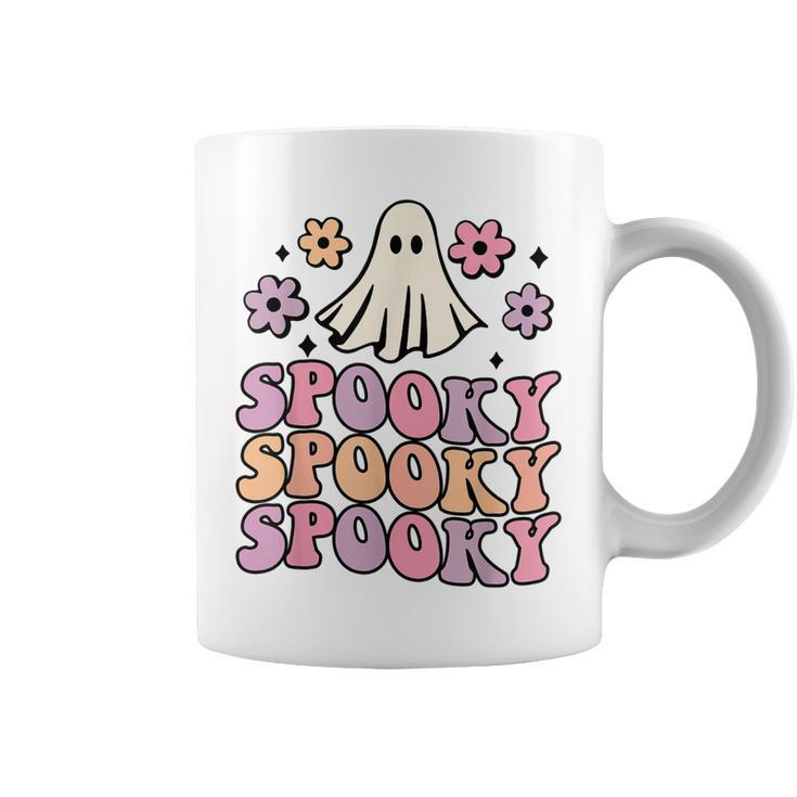 Halloween Retro Groovy Spooky Ghost Boo Funny Women Kids  V2 Coffee Mug