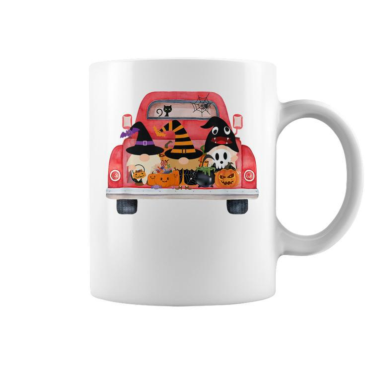 Halloween Truck With Cute Gnomes Pumpkin Funny  Coffee Mug