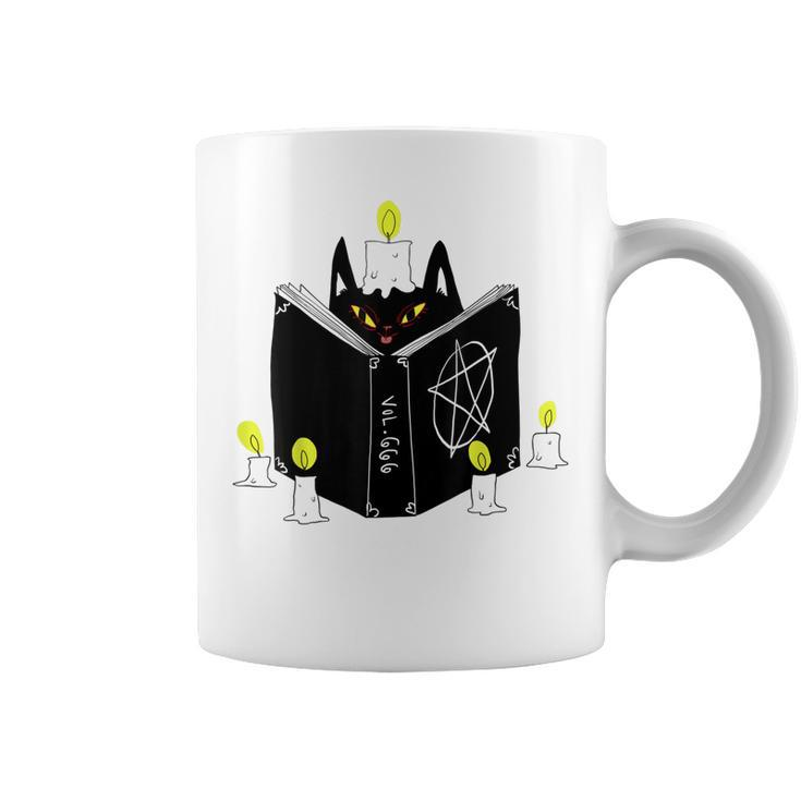 Halloween Witch Kitty Black Magic Cat Graphic  Coffee Mug