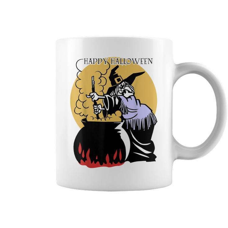 Happy Halloween Spooky Witch And Cauldron Costume   Coffee Mug