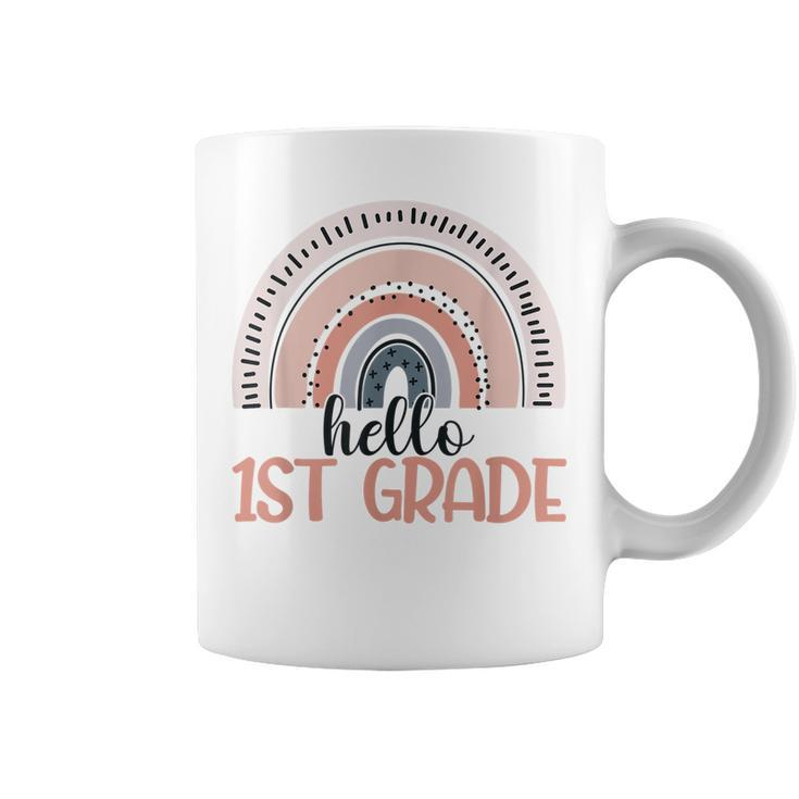 Hello 1St Grade Boho Rainbow First Grade Teacher Student  Coffee Mug