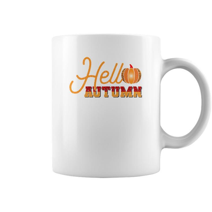 Hello Autumn Pumpkin Hello Fall Coffee Mug