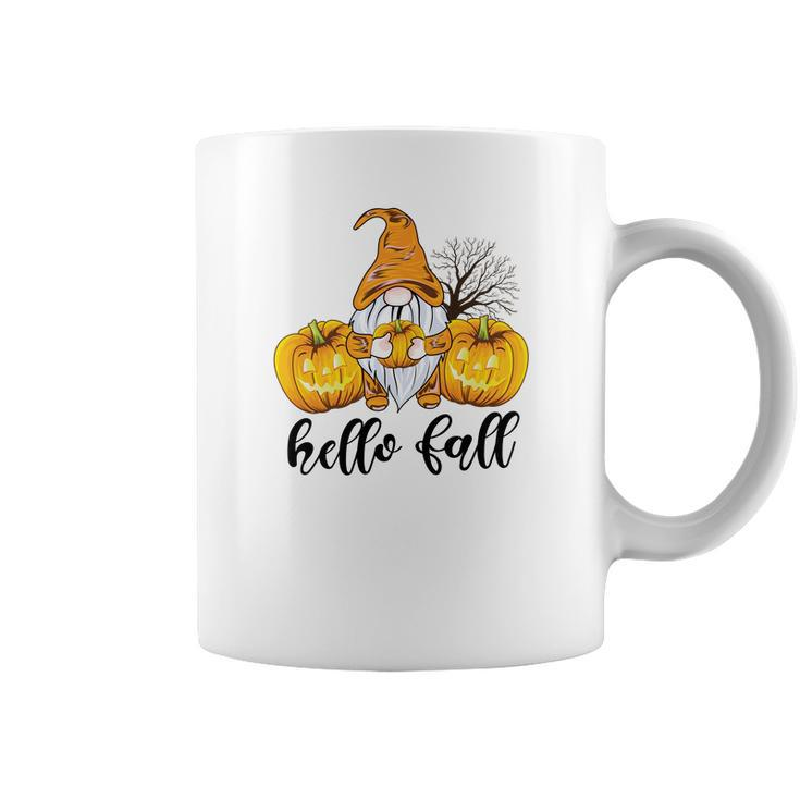 Hello Fall Pumpkin Gnomes Gift Season Coffee Mug