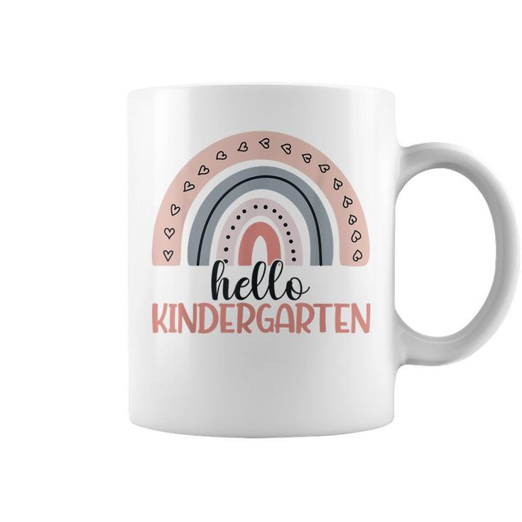 Hello Kindergarten Back To School Boho Rainbow Teacher  Coffee Mug