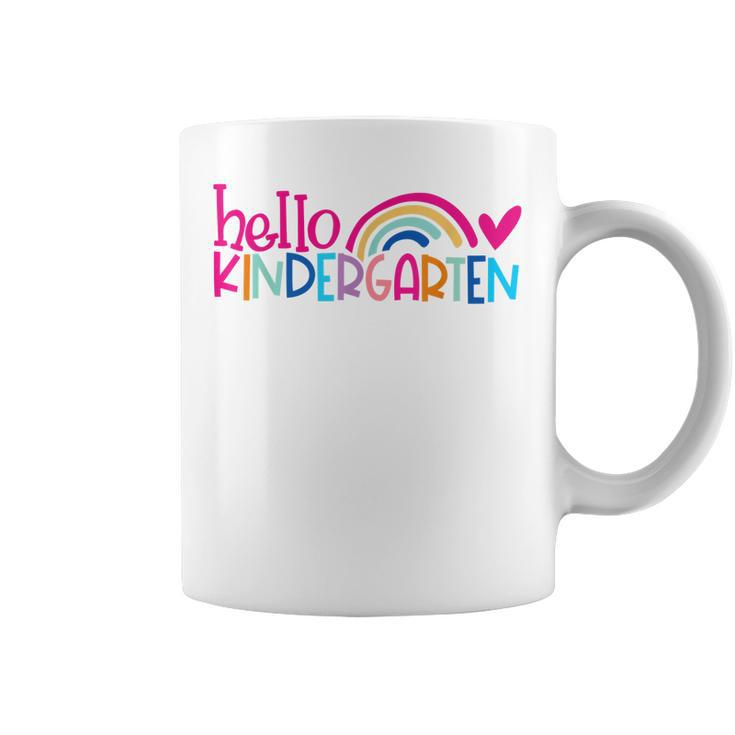 Hello Kindergarten First Day Of Kinder Team Teacher School  Coffee Mug