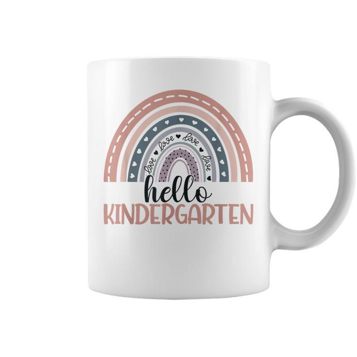 Hello Kindergarten Rainbow Back To School Kindergarten Squad  Coffee Mug