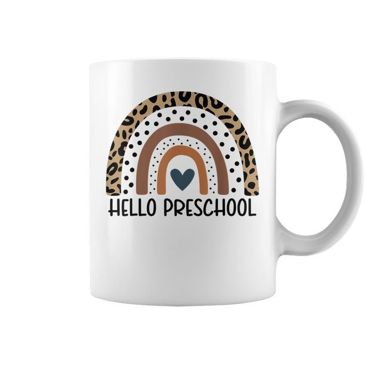Hello Preschool Rainbow Teacher Team Preschool Squad Girls  Coffee Mug