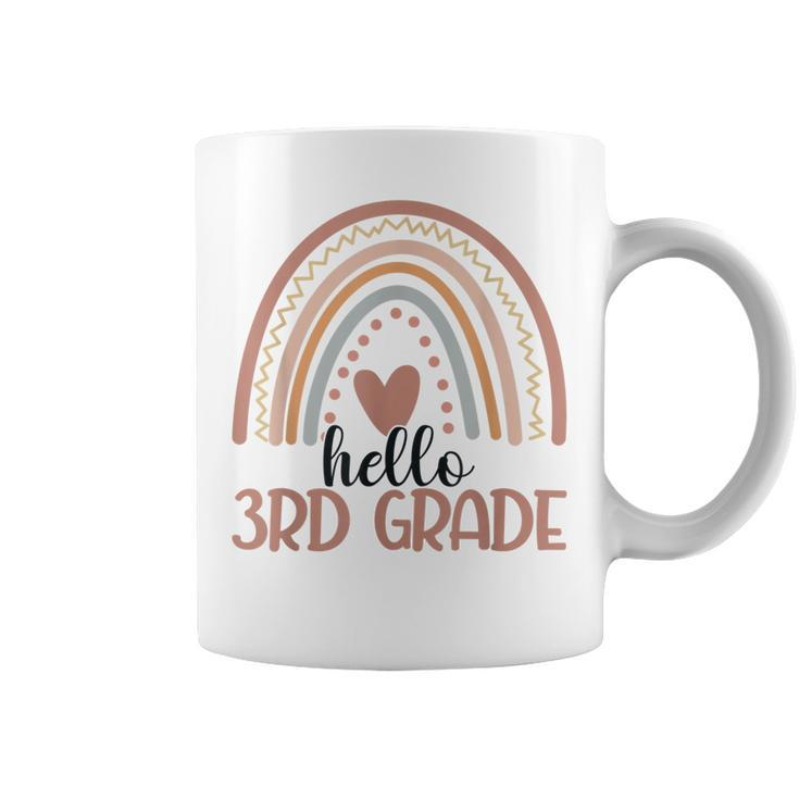 Hello Third Grade Rainbow Back To School 3Rd Grade Squad  Coffee Mug