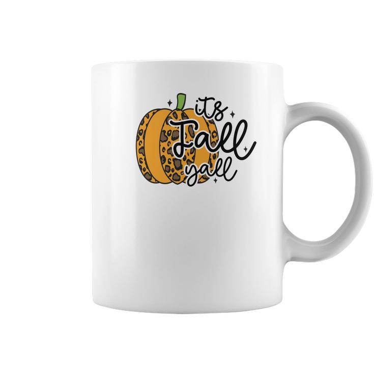 Its Fall Yall Leopard Pumpkin Coffee Mug