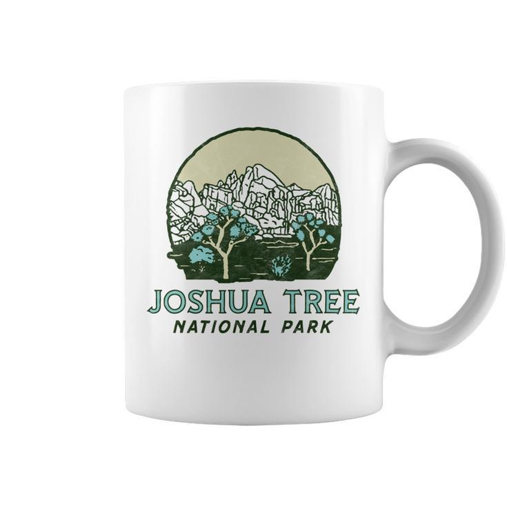 Joshua Tree National Park Vintage Mountains & Trees Sketch  Coffee Mug