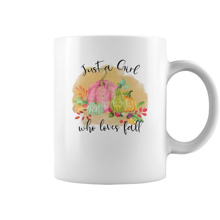 Just A Girl Who Loves Fall Colorful Gift Coffee Mug