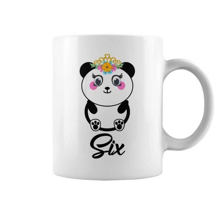 Kids 6 Year Old Gifts Cute Panda Birthday Girl 6Th Birthday Funny  Coffee Mug