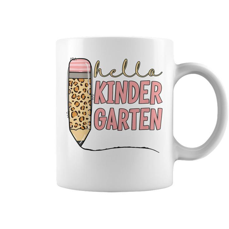 Kids Hello Kindergarten 1St Day Of Kindergarten Pencil  Coffee Mug