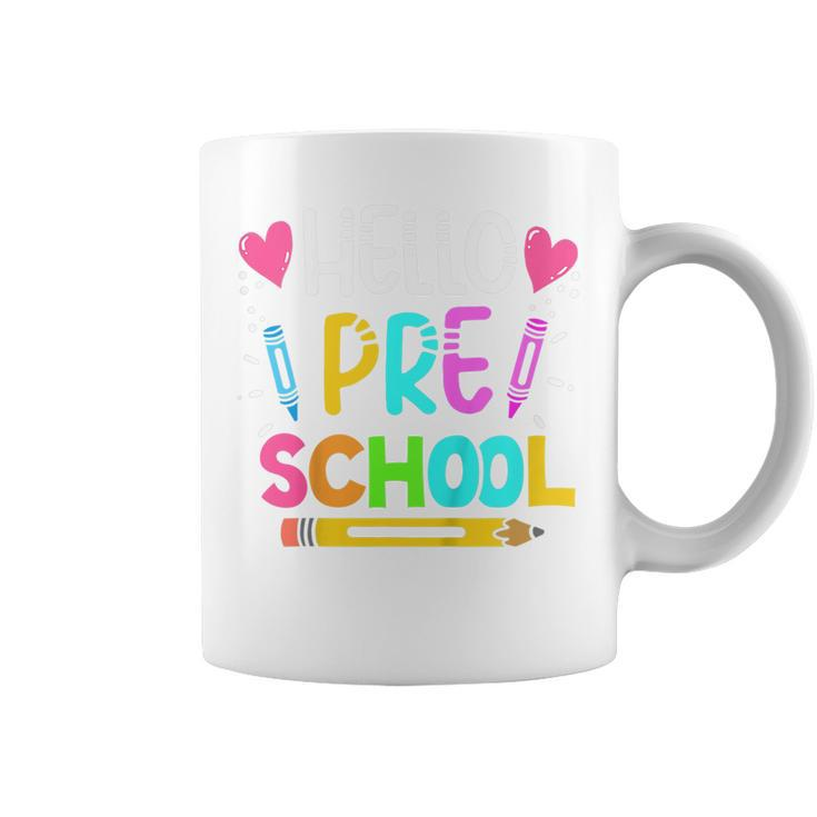 Kids Hello Preschool Retro Cute Teacher Toddler Girls  Coffee Mug