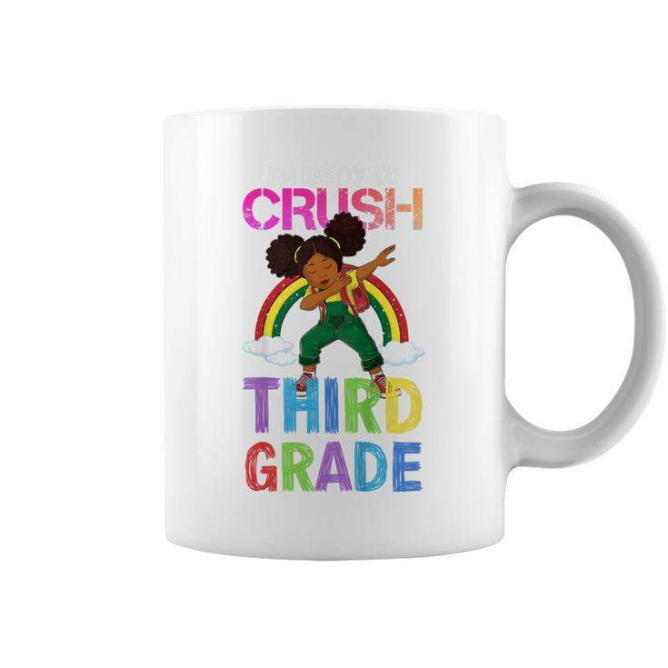 Kids Im Ready To Crush 3Rd Grade Dabbing Black Girl Rainbow  Coffee Mug