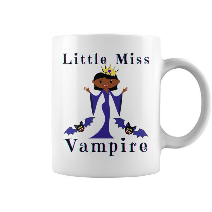 Kids Little Miss Vampire Melanin Vampires Funny Halloweed Costume   Coffee Mug
